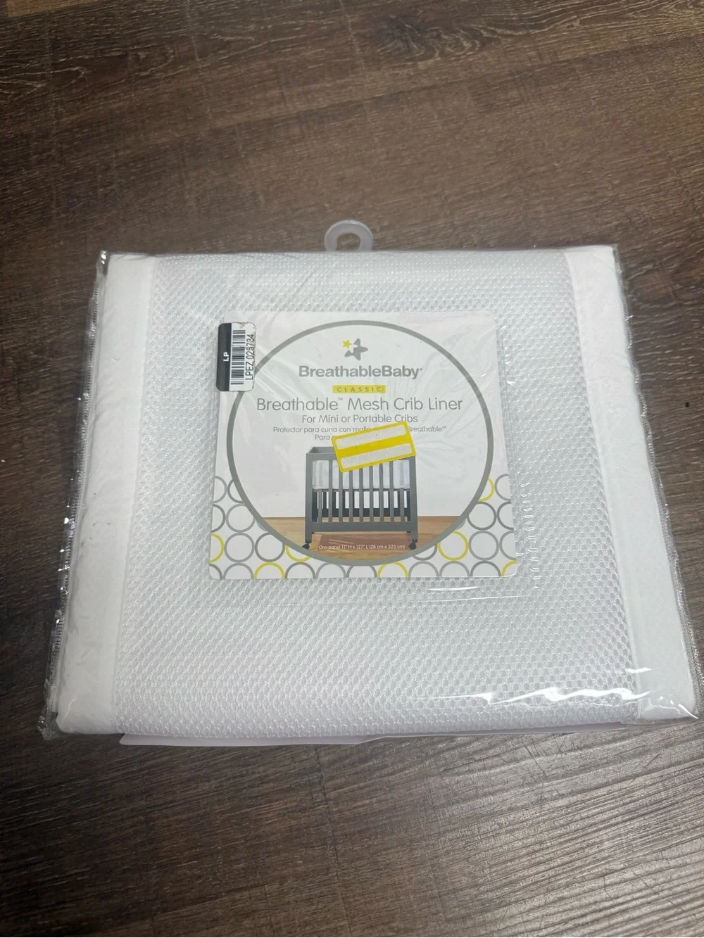 White Breathable Mesh Crib Liner